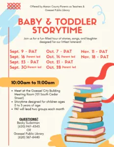 Baby & Toddler Storytime, Sept - November, 10:00 - 11:00