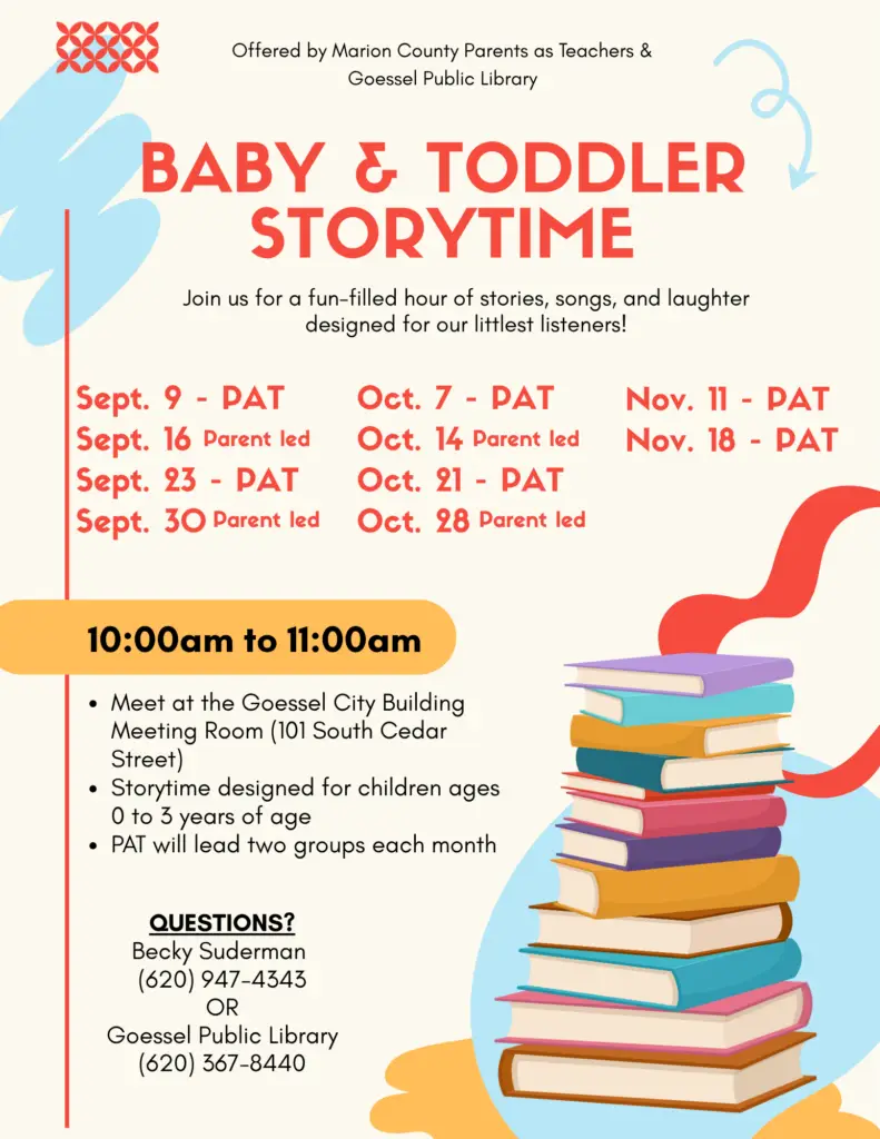 Baby & Toddler Storytime, Sept - November, 10:00 - 11:00